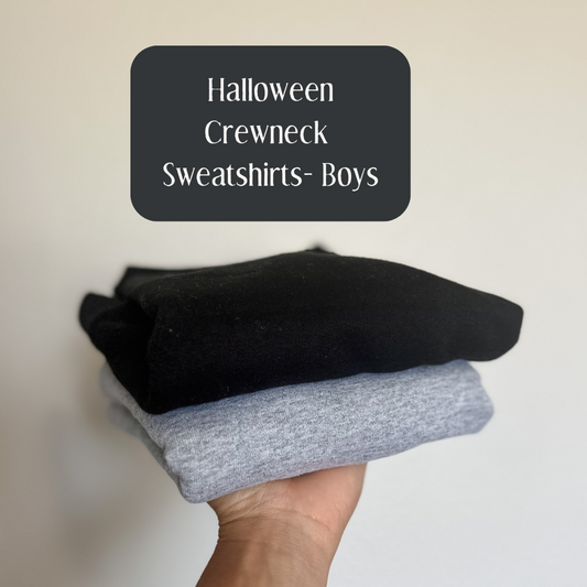 Halloween Crewneck Sweatshirts-Boys