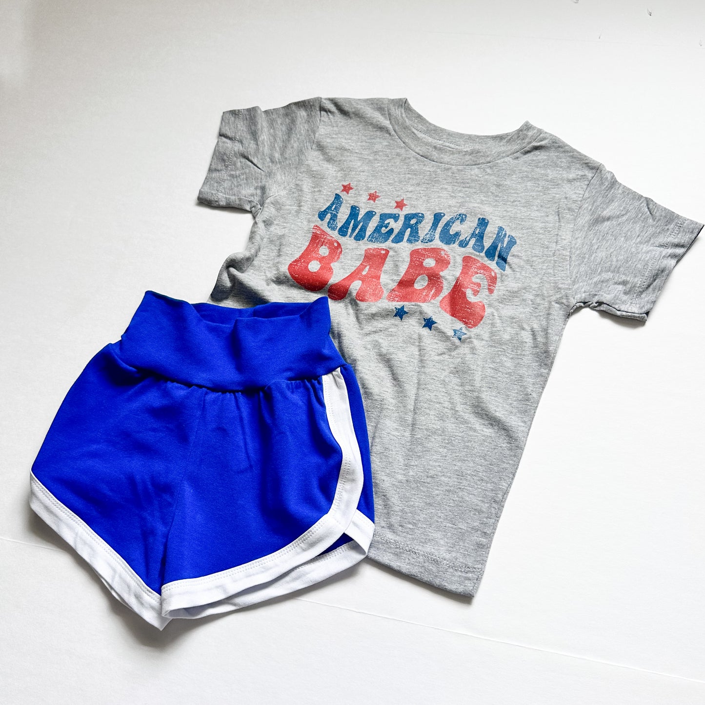 Blue & White Track Shorts