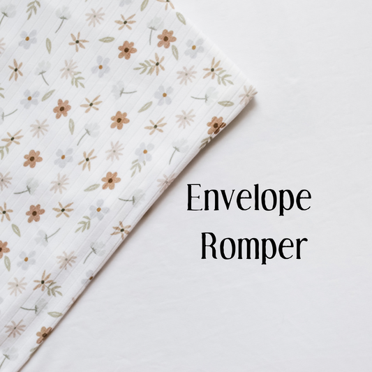 Envelope Romper-Ditsy Floral Rib