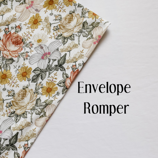 Envelope Romper-Vintage Wildflower RIB